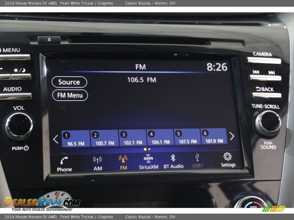 2019 Nissan Murano SV AWD Pearl White Tricoat / Graphite Photo #10