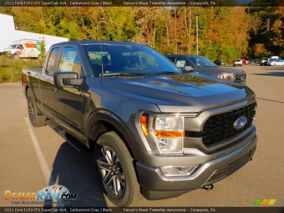 2021 Ford F150 STX SuperCab 4x4 Carbonized Gray / Black Photo #9