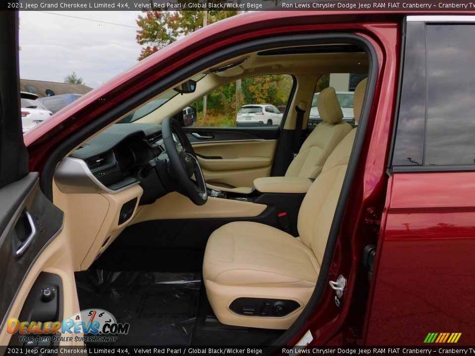 2021 Jeep Grand Cherokee L Limited 4x4 Velvet Red Pearl / Global Black/Wicker Beige Photo #11