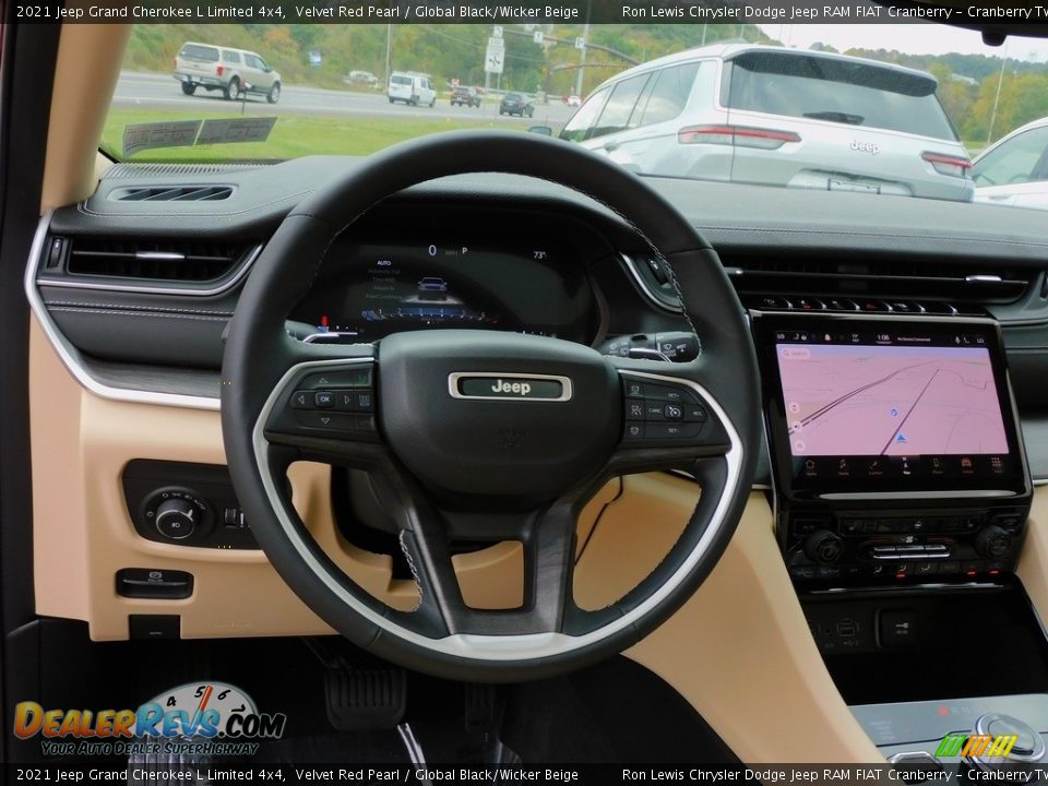 2021 Jeep Grand Cherokee L Limited 4x4 Velvet Red Pearl / Global Black/Wicker Beige Photo #14