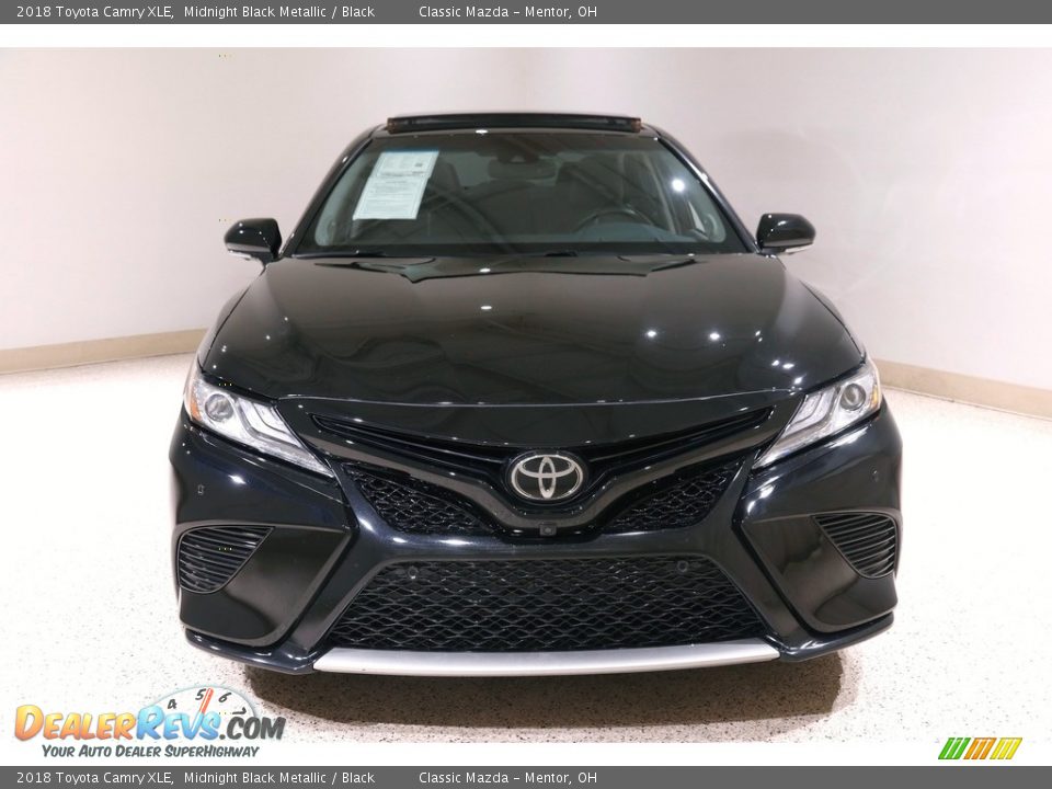 2018 Toyota Camry XLE Midnight Black Metallic / Black Photo #2