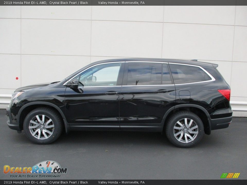 2019 Honda Pilot EX-L AWD Crystal Black Pearl / Black Photo #2