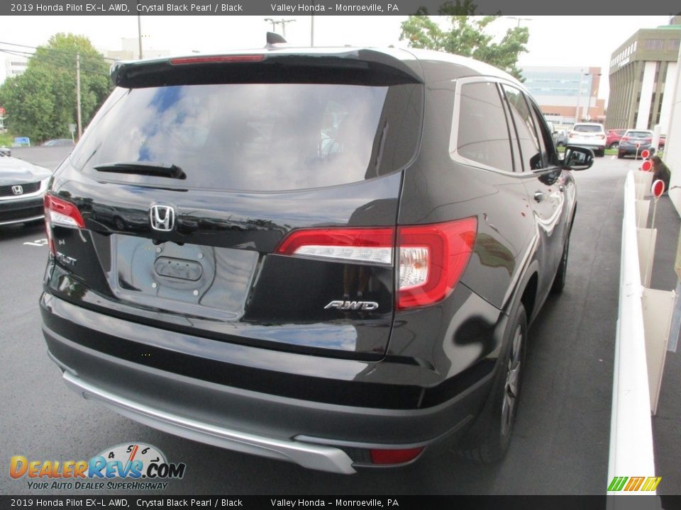 2019 Honda Pilot EX-L AWD Crystal Black Pearl / Black Photo #5