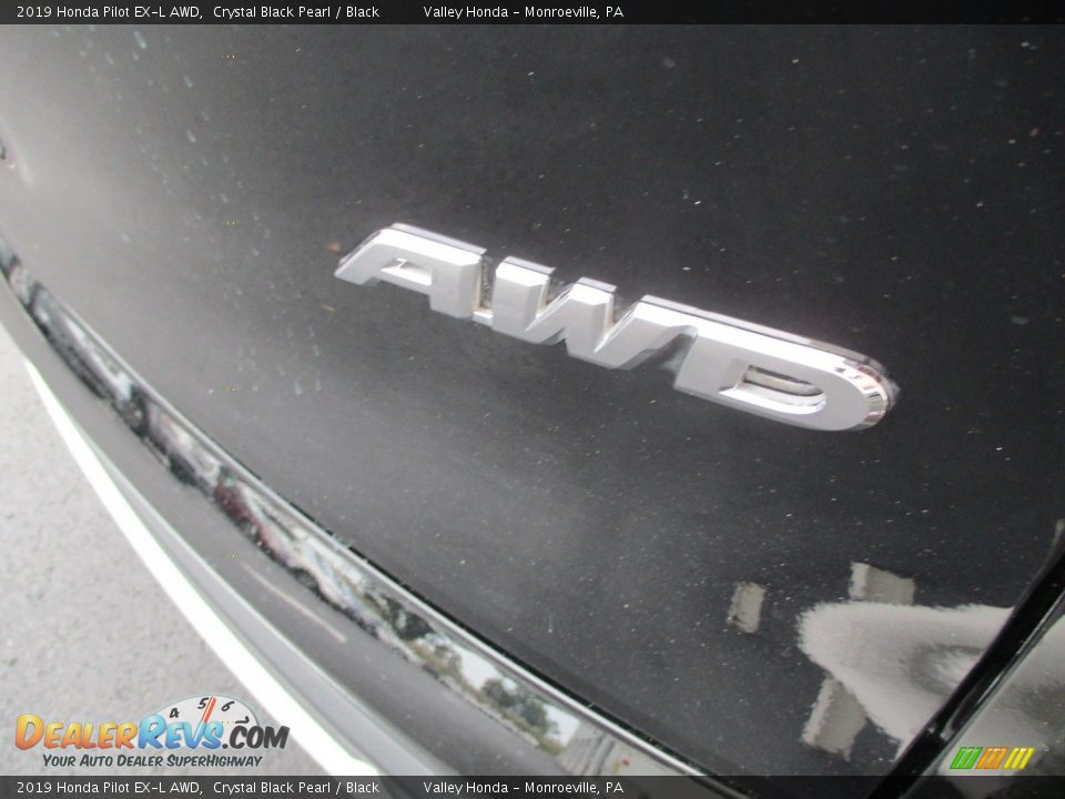 2019 Honda Pilot EX-L AWD Crystal Black Pearl / Black Photo #6