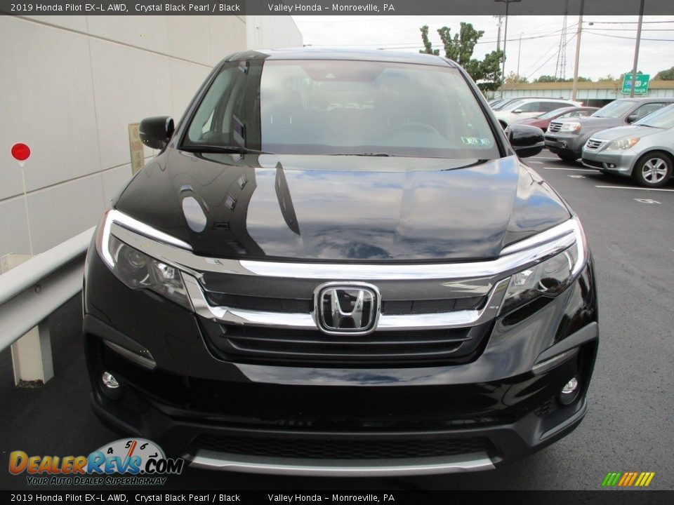 2019 Honda Pilot EX-L AWD Crystal Black Pearl / Black Photo #7