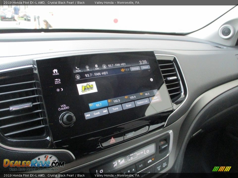 2019 Honda Pilot EX-L AWD Crystal Black Pearl / Black Photo #15