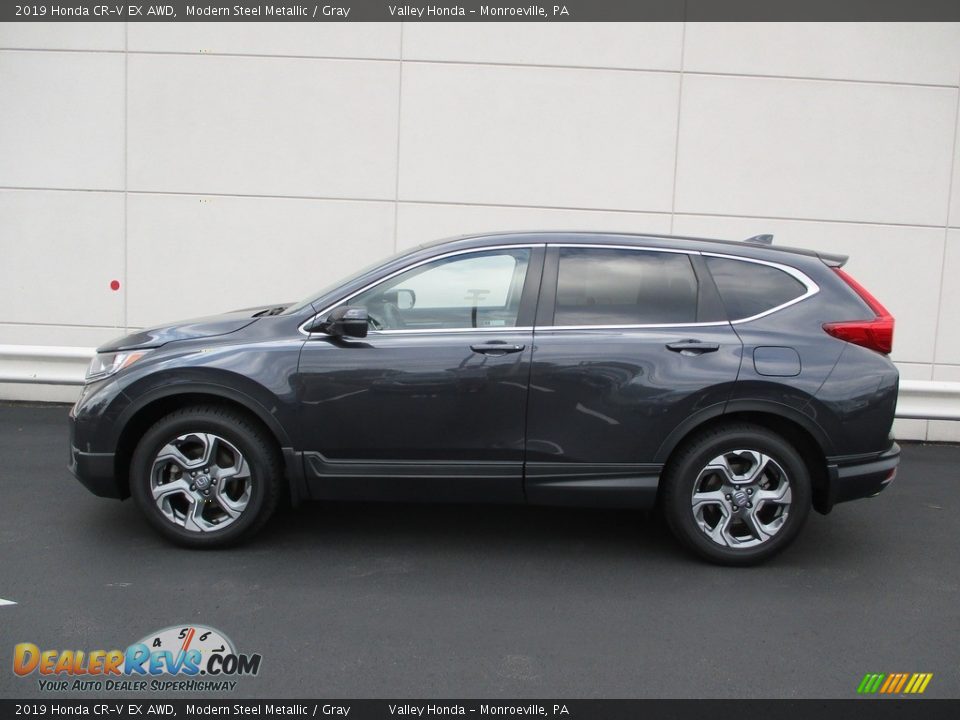 2019 Honda CR-V EX AWD Modern Steel Metallic / Gray Photo #2