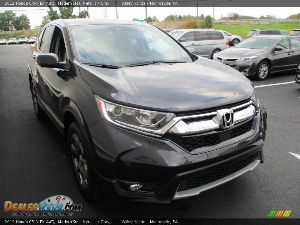 2019 Honda CR-V EX AWD Modern Steel Metallic / Gray Photo #8