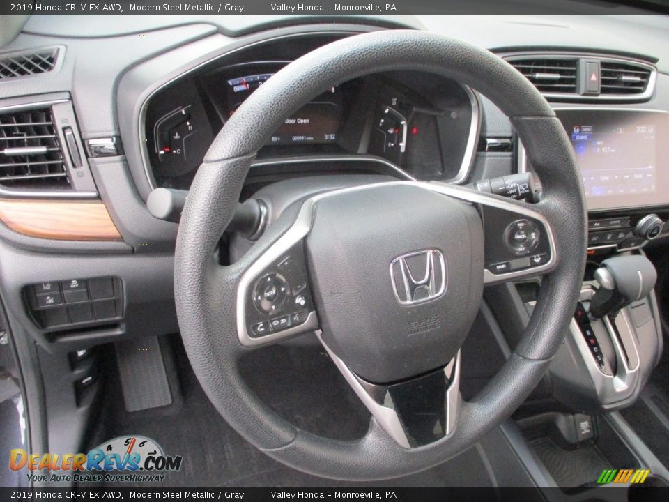 2019 Honda CR-V EX AWD Modern Steel Metallic / Gray Photo #15