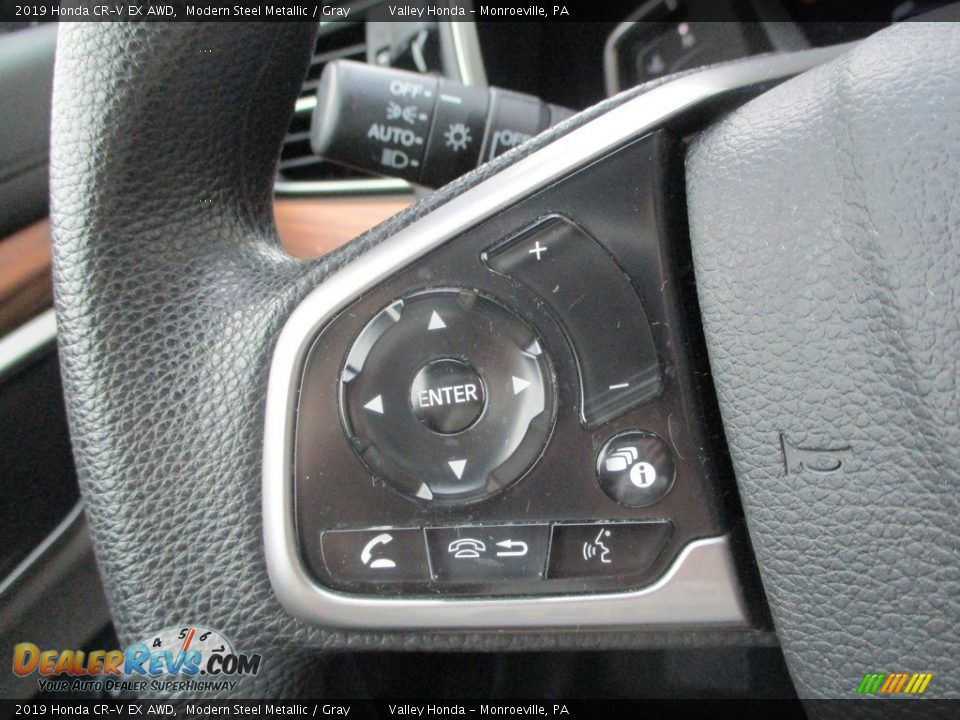 2019 Honda CR-V EX AWD Modern Steel Metallic / Gray Photo #17