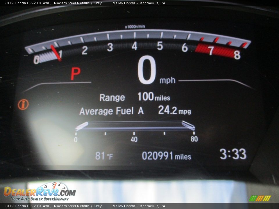 2019 Honda CR-V EX AWD Modern Steel Metallic / Gray Photo #20