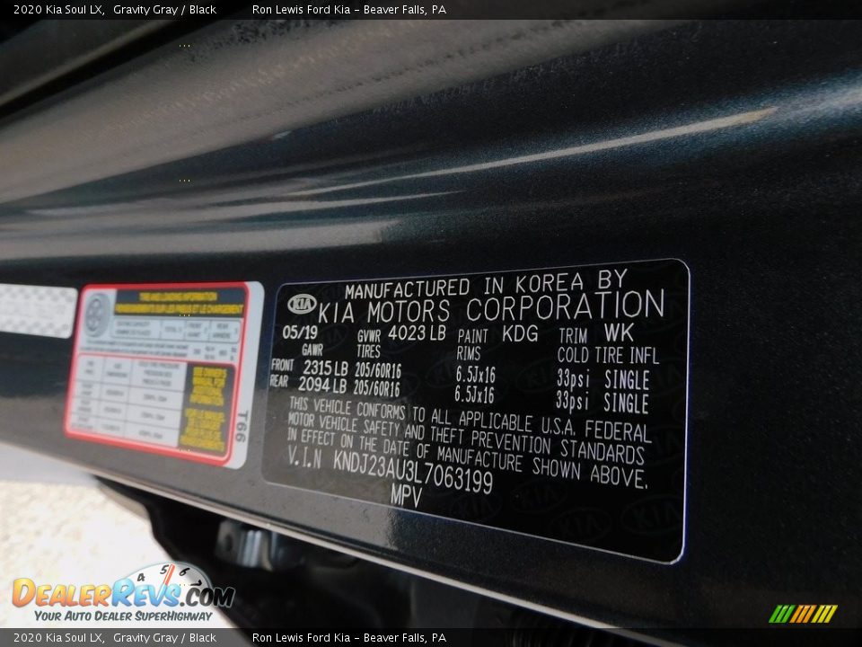 2020 Kia Soul LX Gravity Gray / Black Photo #20