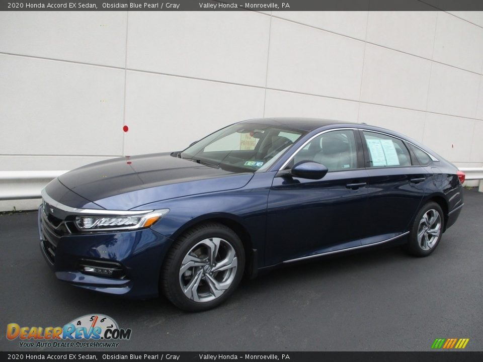 2020 Honda Accord EX Sedan Obsidian Blue Pearl / Gray Photo #1