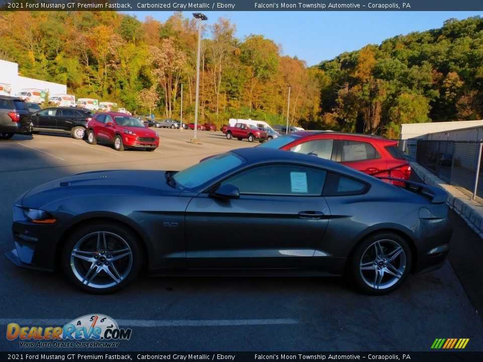 2021 Ford Mustang GT Premium Fastback Carbonized Gray Metallic / Ebony Photo #5