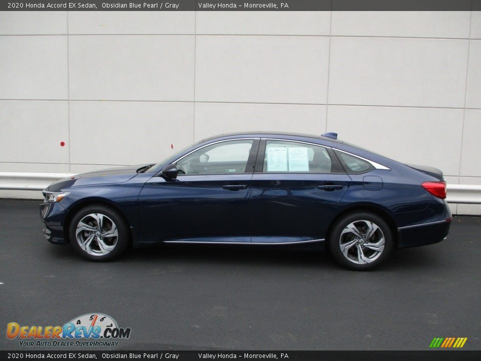 2020 Honda Accord EX Sedan Obsidian Blue Pearl / Gray Photo #2
