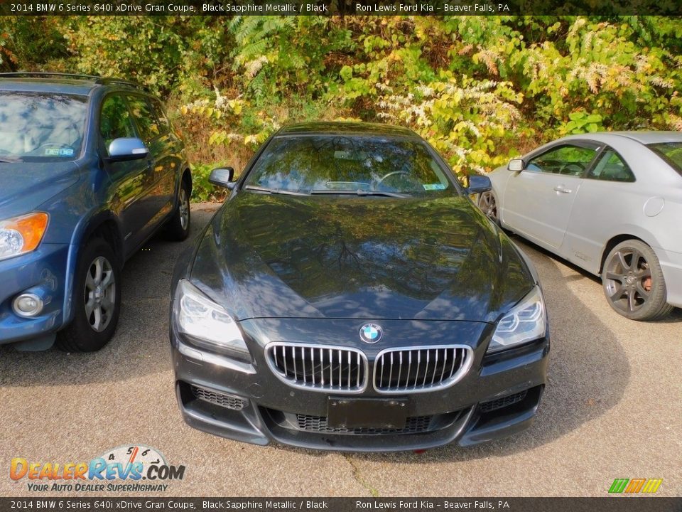 2014 BMW 6 Series 640i xDrive Gran Coupe Black Sapphire Metallic / Black Photo #2
