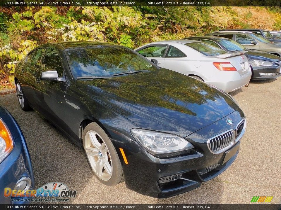 2014 BMW 6 Series 640i xDrive Gran Coupe Black Sapphire Metallic / Black Photo #3