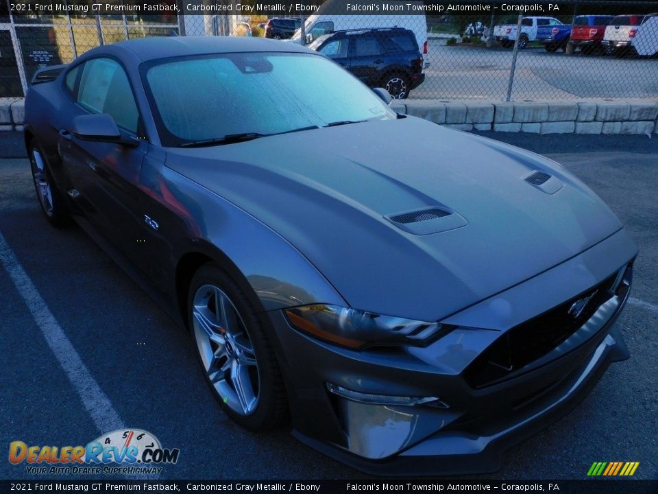 2021 Ford Mustang GT Premium Fastback Carbonized Gray Metallic / Ebony Photo #8