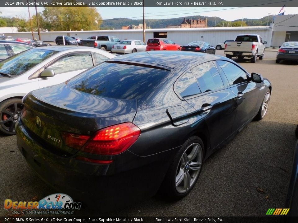 2014 BMW 6 Series 640i xDrive Gran Coupe Black Sapphire Metallic / Black Photo #4