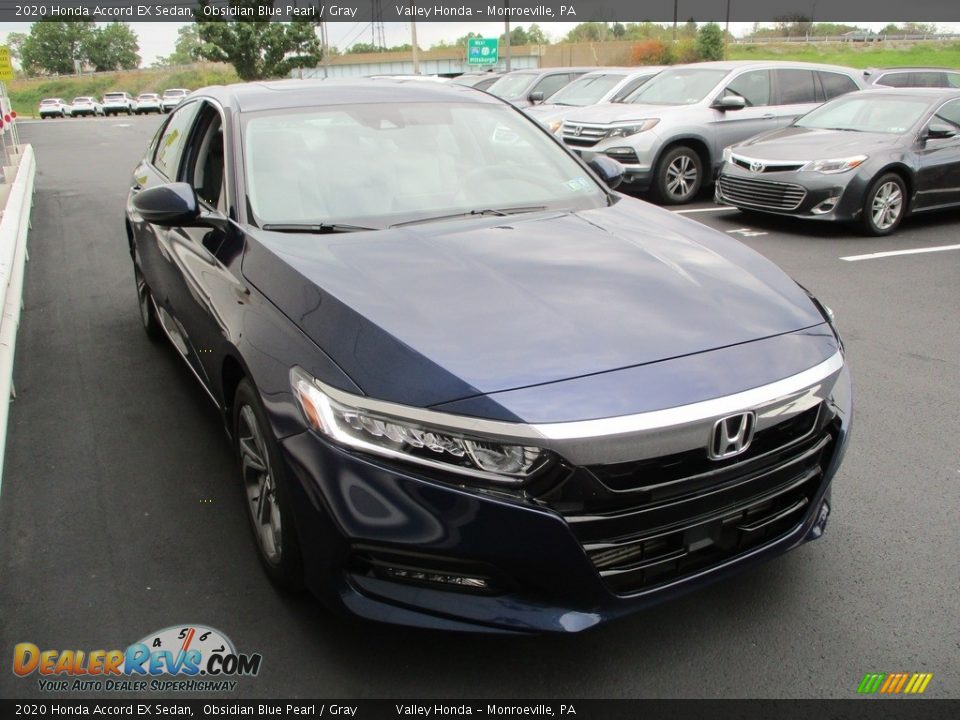 2020 Honda Accord EX Sedan Obsidian Blue Pearl / Gray Photo #7