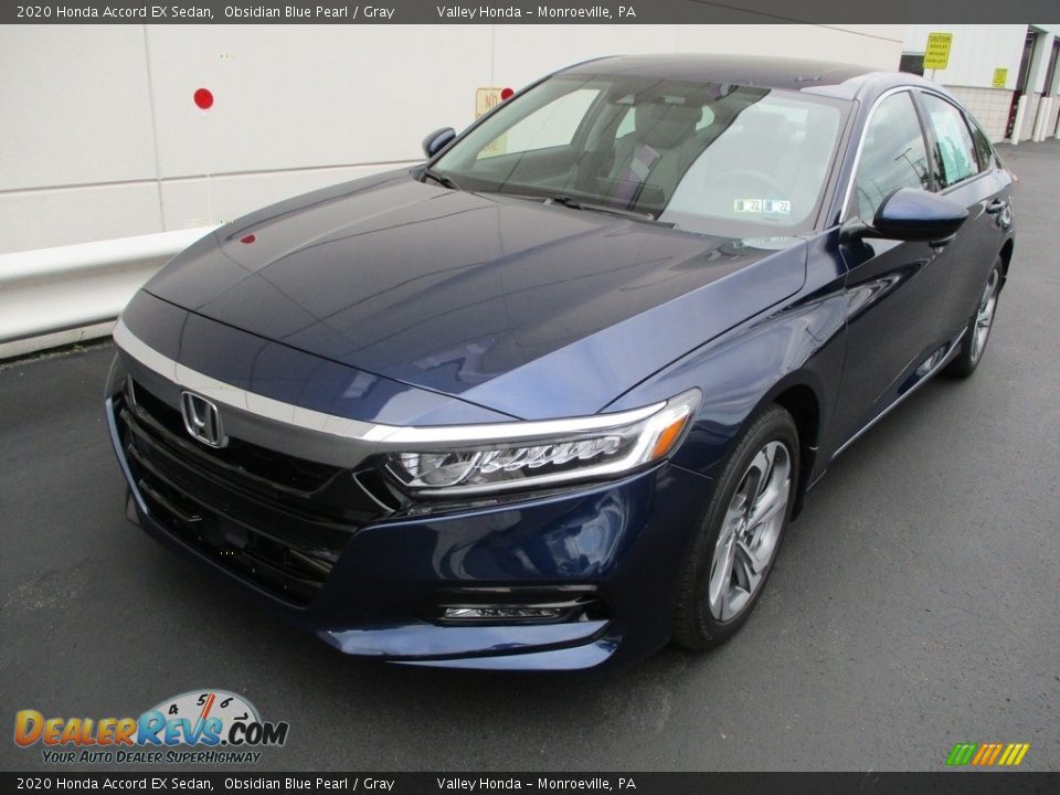 2020 Honda Accord EX Sedan Obsidian Blue Pearl / Gray Photo #9
