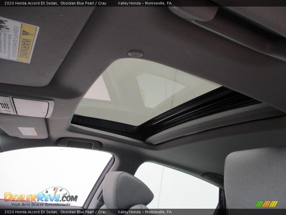 2020 Honda Accord EX Sedan Obsidian Blue Pearl / Gray Photo #12