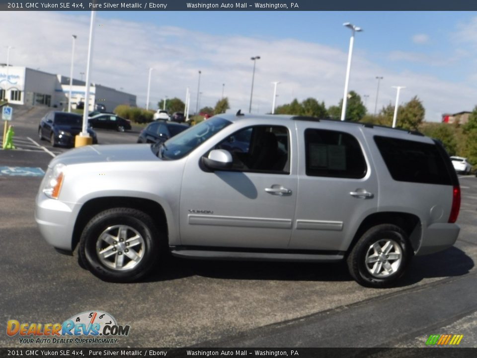 2011 GMC Yukon SLE 4x4 Pure Silver Metallic / Ebony Photo #7