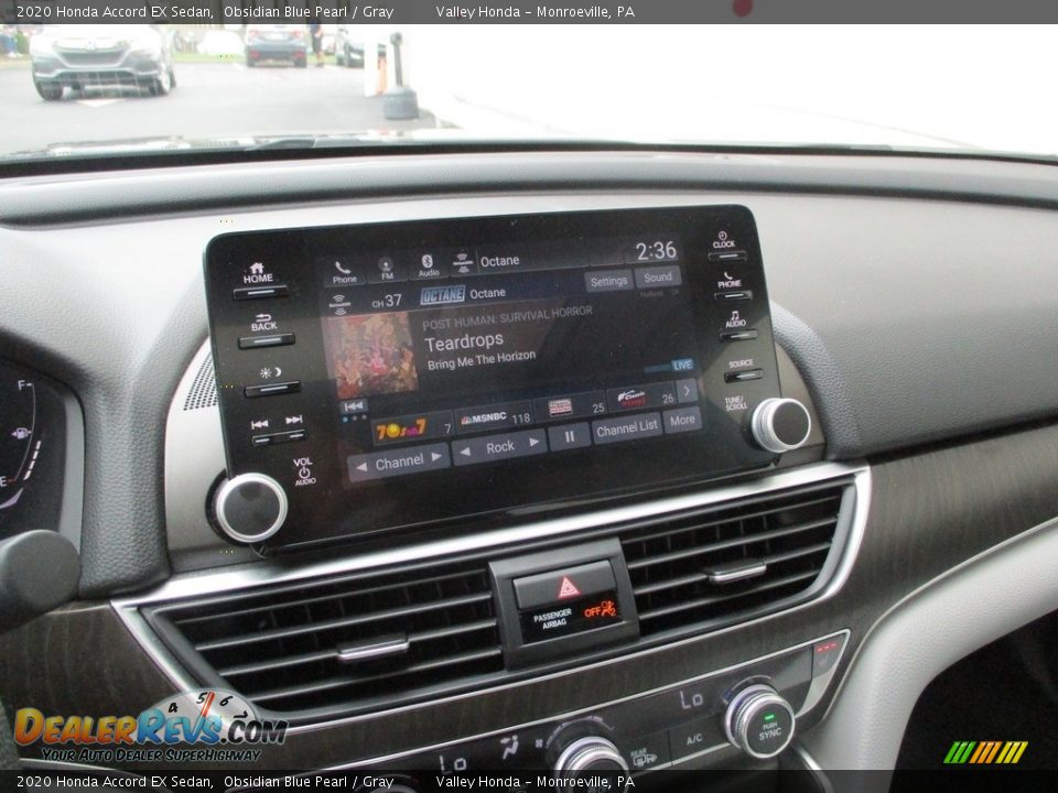 2020 Honda Accord EX Sedan Obsidian Blue Pearl / Gray Photo #16