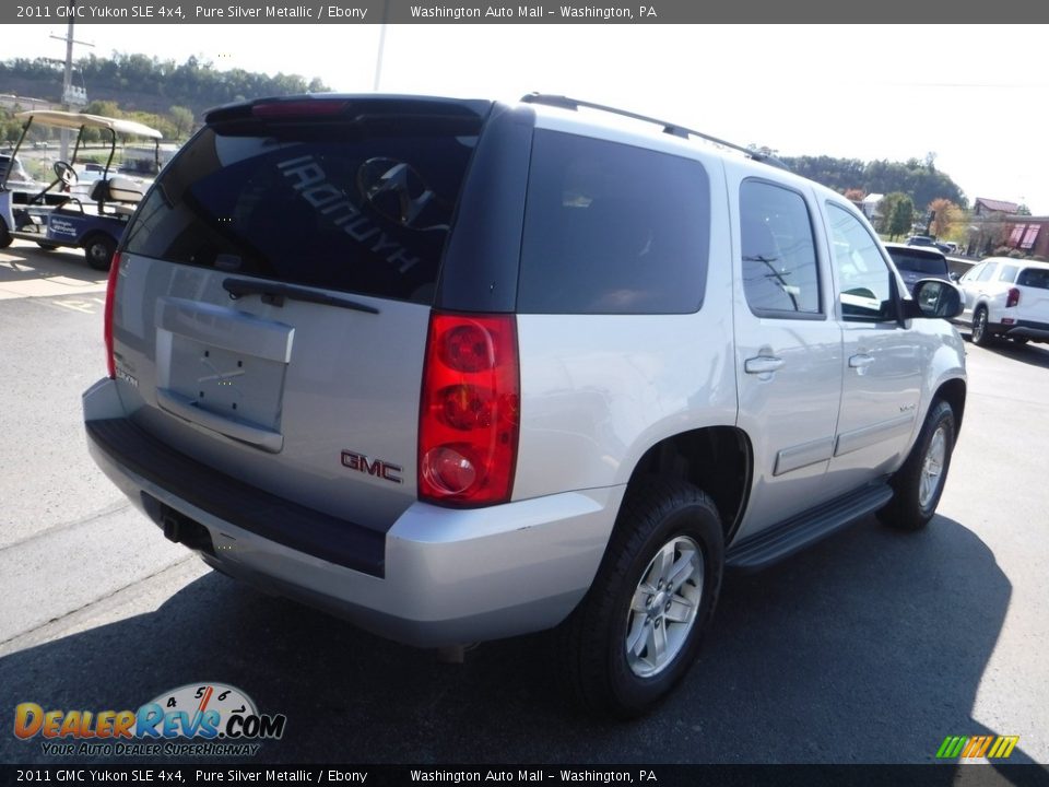 2011 GMC Yukon SLE 4x4 Pure Silver Metallic / Ebony Photo #11