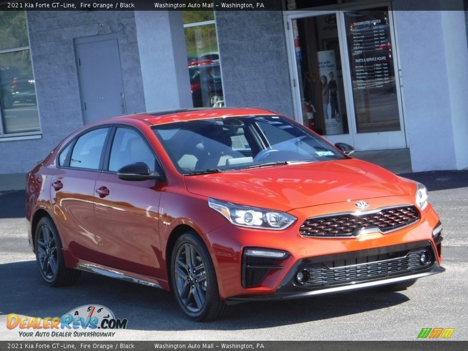 2021 Kia Forte GT-Line Fire Orange / Black Photo #1