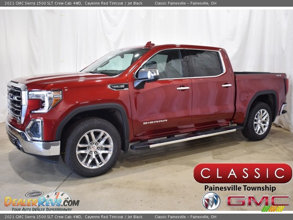 2021 GMC Sierra 1500 SLT Crew Cab 4WD Cayenne Red Tintcoat / Jet Black Photo #1