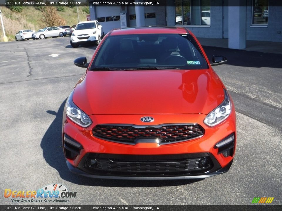 2021 Kia Forte GT-Line Fire Orange / Black Photo #5