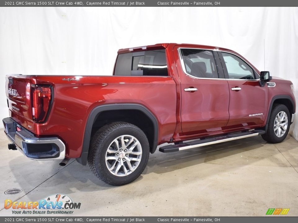 2021 GMC Sierra 1500 SLT Crew Cab 4WD Cayenne Red Tintcoat / Jet Black Photo #2