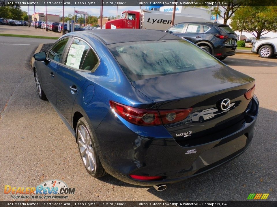 2021 Mazda Mazda3 Select Sedan AWD Deep Crystal Blue Mica / Black Photo #5