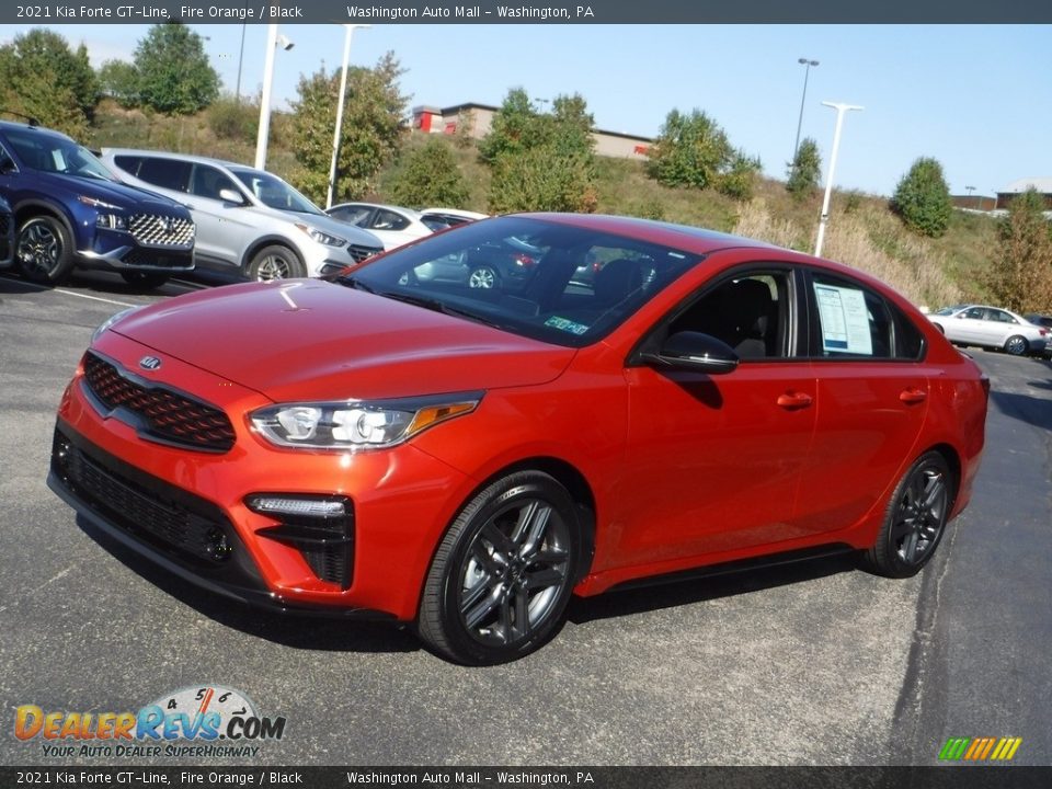 2021 Kia Forte GT-Line Fire Orange / Black Photo #6