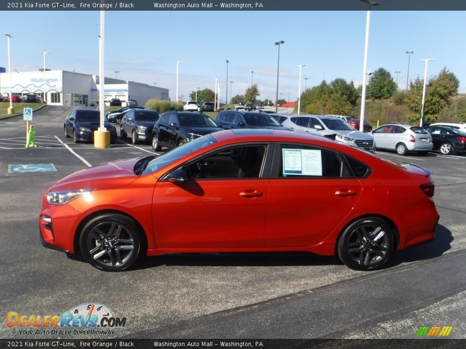 2021 Kia Forte GT-Line Fire Orange / Black Photo #7