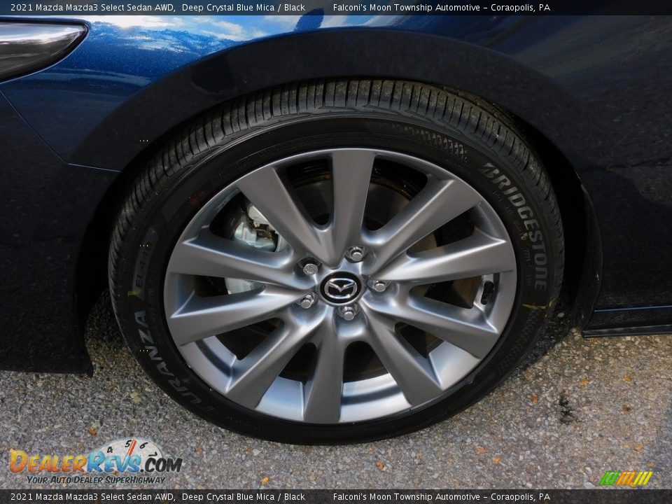 2021 Mazda Mazda3 Select Sedan AWD Deep Crystal Blue Mica / Black Photo #10