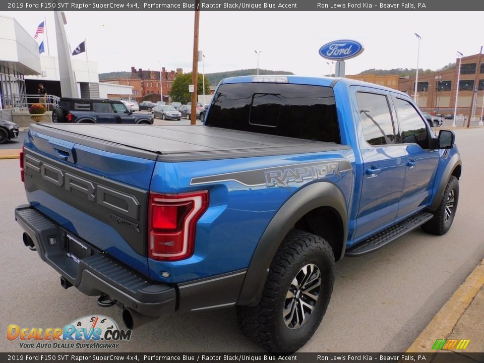 2019 Ford F150 SVT Raptor SuperCrew 4x4 Performance Blue / Raptor Black/Unique Blue Accent Photo #2