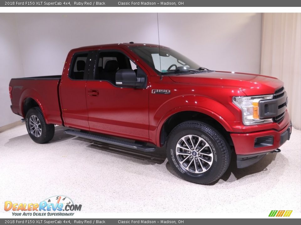 2018 Ford F150 XLT SuperCab 4x4 Ruby Red / Black Photo #1
