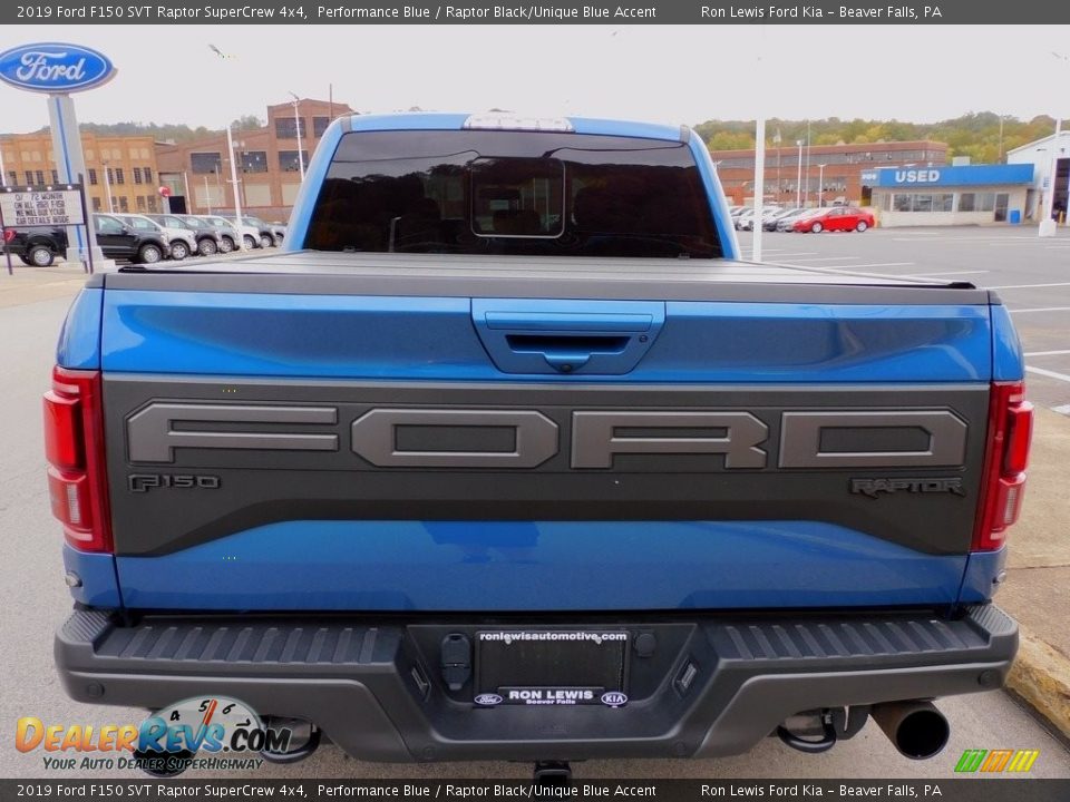 2019 Ford F150 SVT Raptor SuperCrew 4x4 Performance Blue / Raptor Black/Unique Blue Accent Photo #3