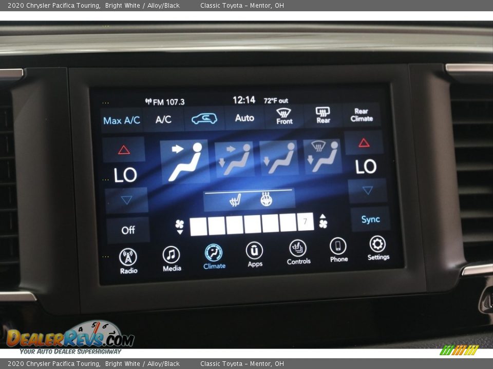 2020 Chrysler Pacifica Touring Bright White / Alloy/Black Photo #11