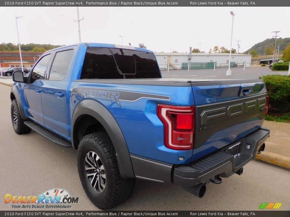 2019 Ford F150 SVT Raptor SuperCrew 4x4 Performance Blue / Raptor Black/Unique Blue Accent Photo #5