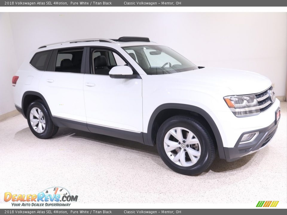 2018 Volkswagen Atlas SEL 4Motion Pure White / Titan Black Photo #1