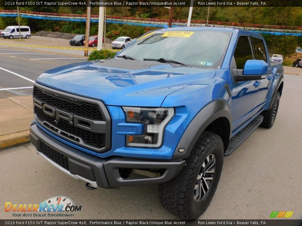 2019 Ford F150 SVT Raptor SuperCrew 4x4 Performance Blue / Raptor Black/Unique Blue Accent Photo #7