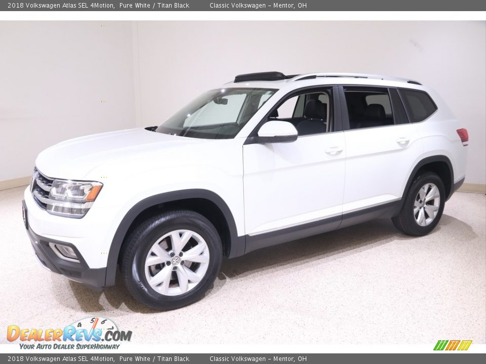 2018 Volkswagen Atlas SEL 4Motion Pure White / Titan Black Photo #3