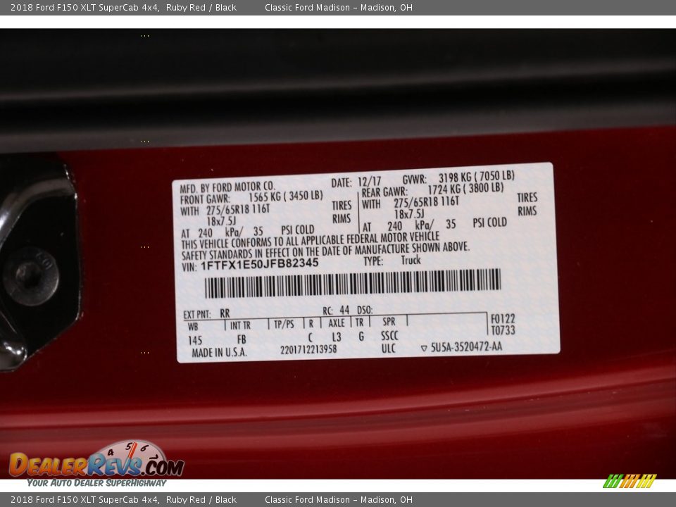 2018 Ford F150 XLT SuperCab 4x4 Ruby Red / Black Photo #22