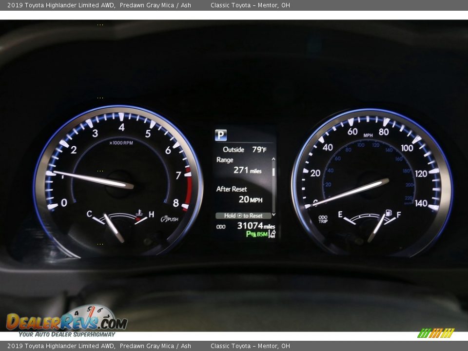 2019 Toyota Highlander Limited AWD Predawn Gray Mica / Ash Photo #8