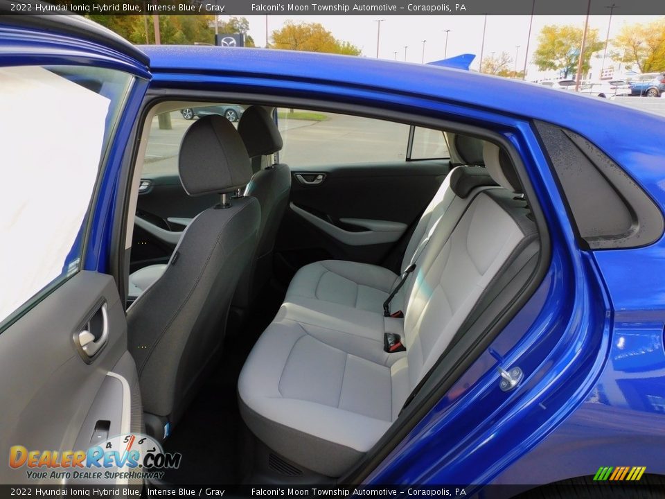 Rear Seat of 2022 Hyundai Ioniq Hybrid Blue Photo #12