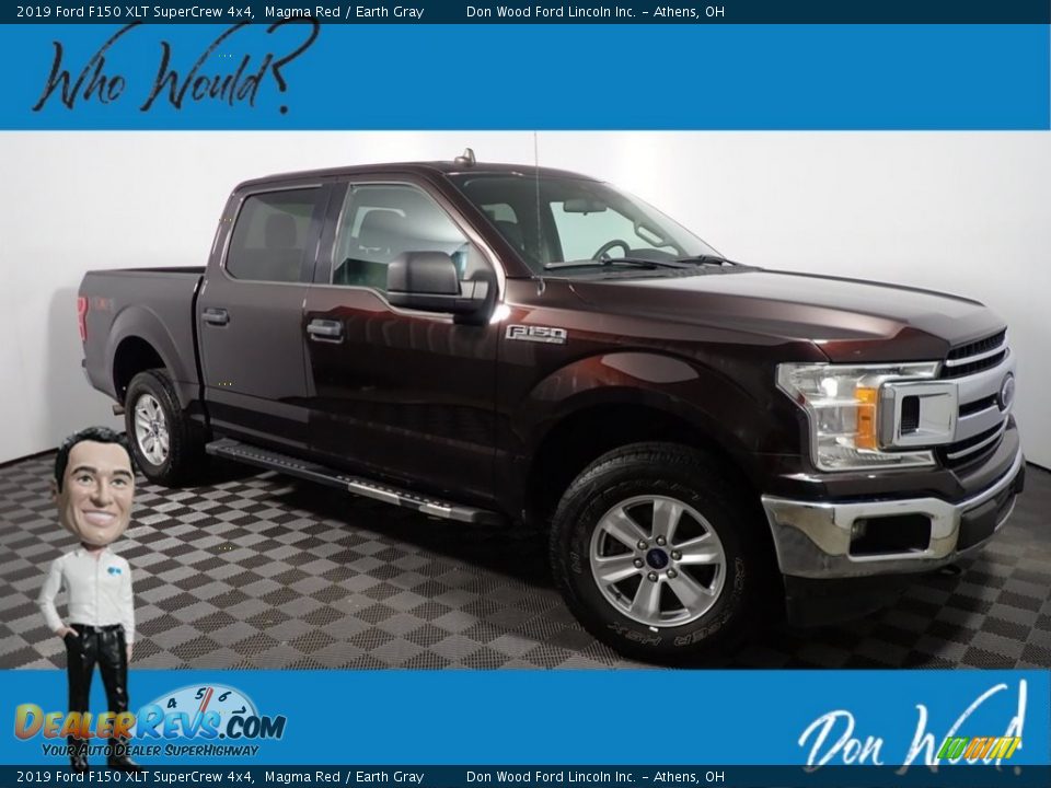 2019 Ford F150 XLT SuperCrew 4x4 Magma Red / Earth Gray Photo #1