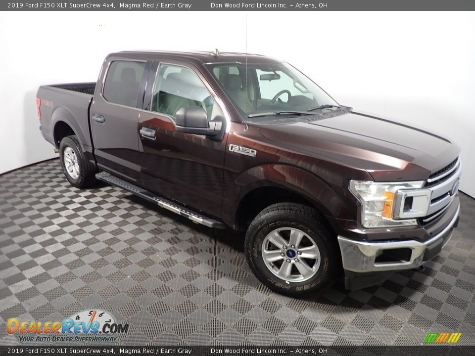 2019 Ford F150 XLT SuperCrew 4x4 Magma Red / Earth Gray Photo #3